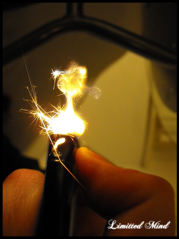 hand holding a sparkler