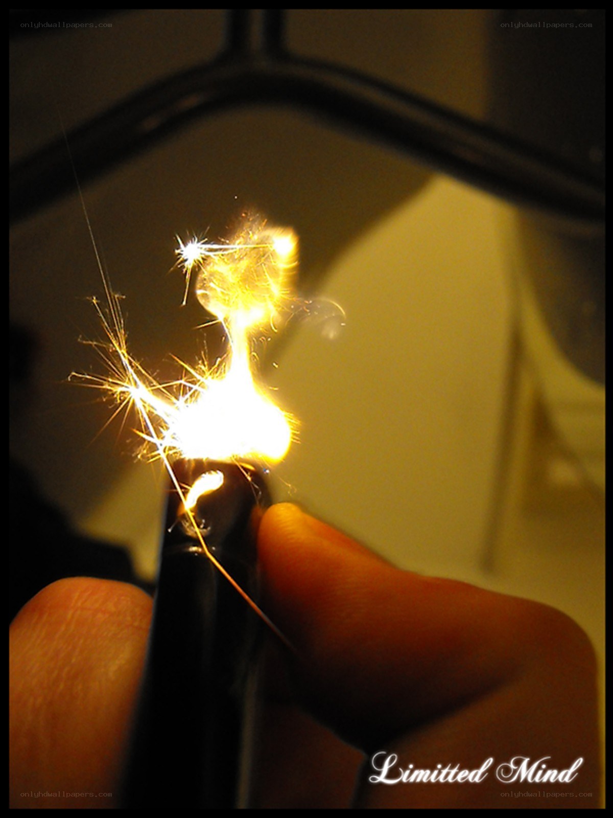 hand holding a sparkler