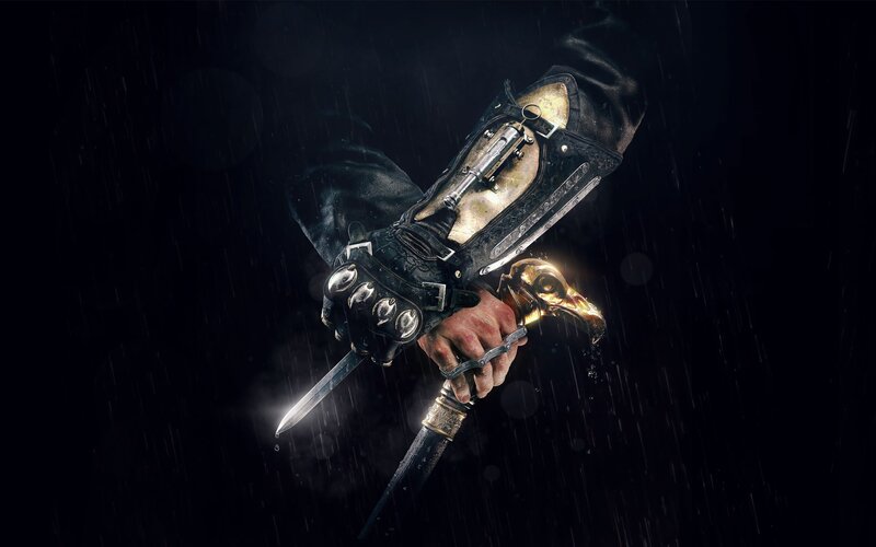 Hand Holding a Sword — Black, Dramatic