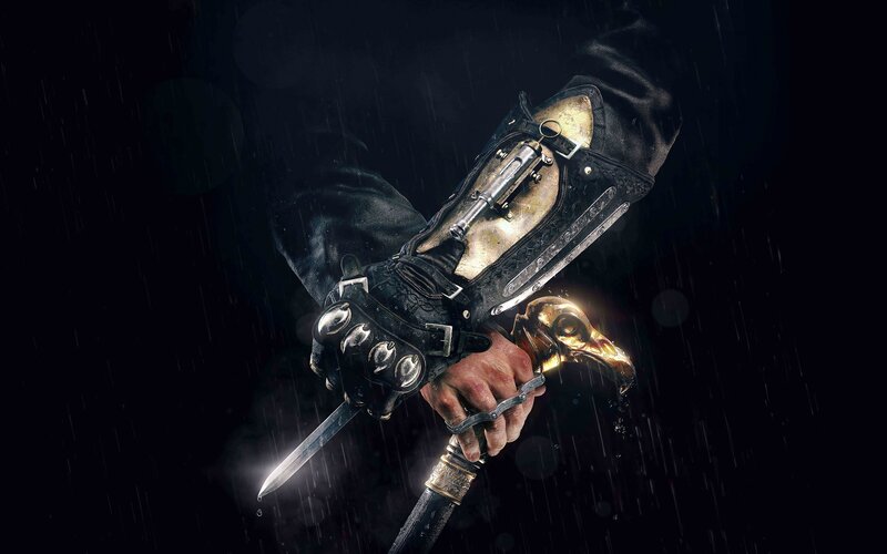 Hand Holding a Sword — Black