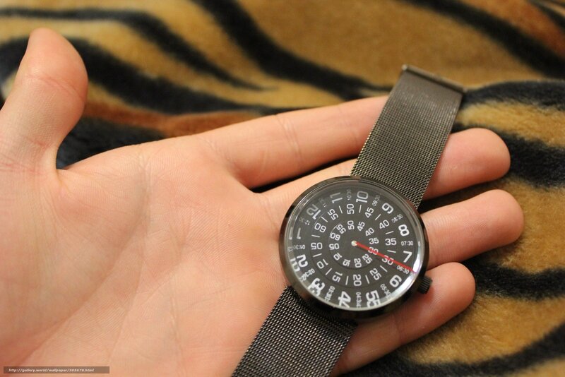 hand holding a watch