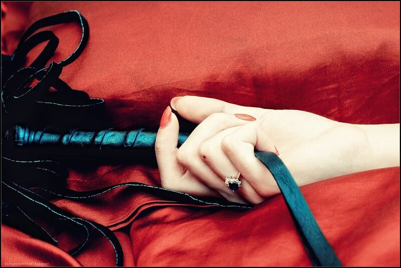 Hand holding a whip