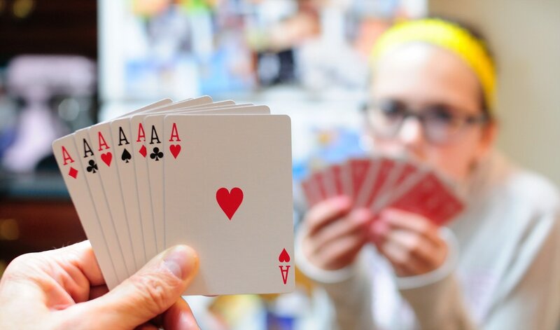 Hand Holding Aces