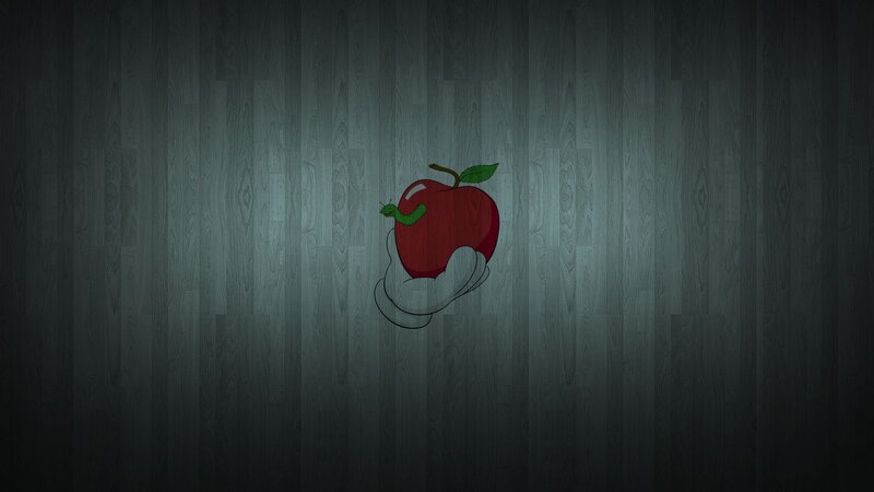 Hand Holding Apple — Gray