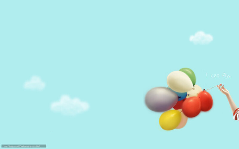 Hand Holding Balloons — Light Blue