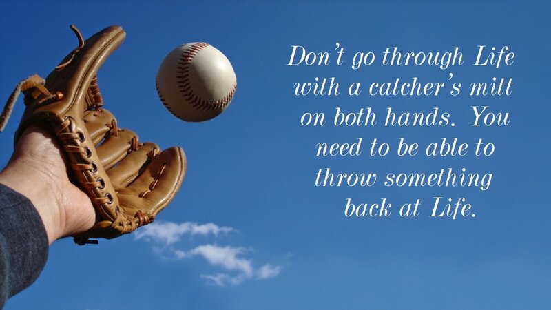 Hand Holding Baseball Glove
