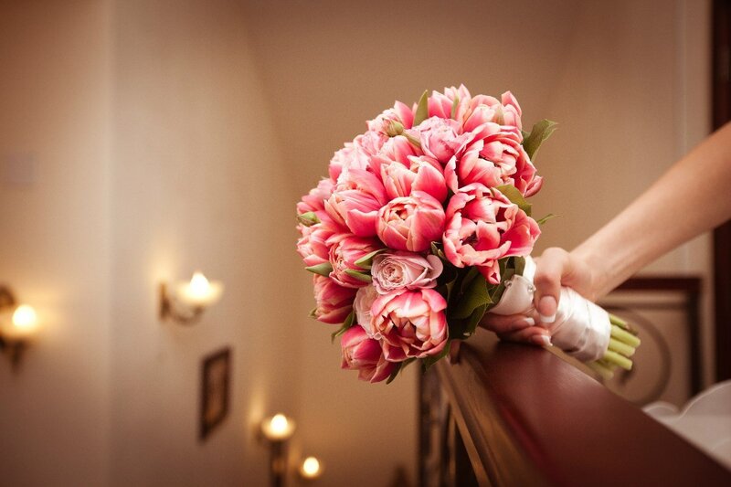 Hand Holding Bouquet