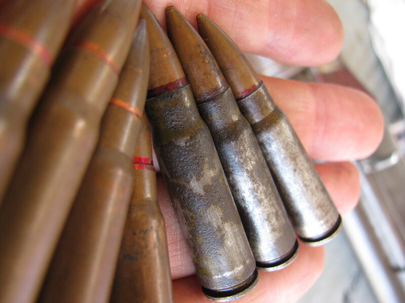 hand holding bullets