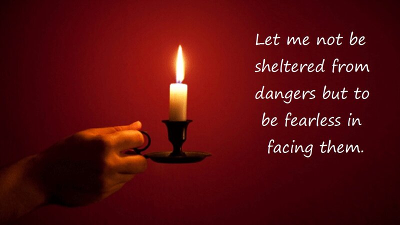 Hand Holding Candle — Red