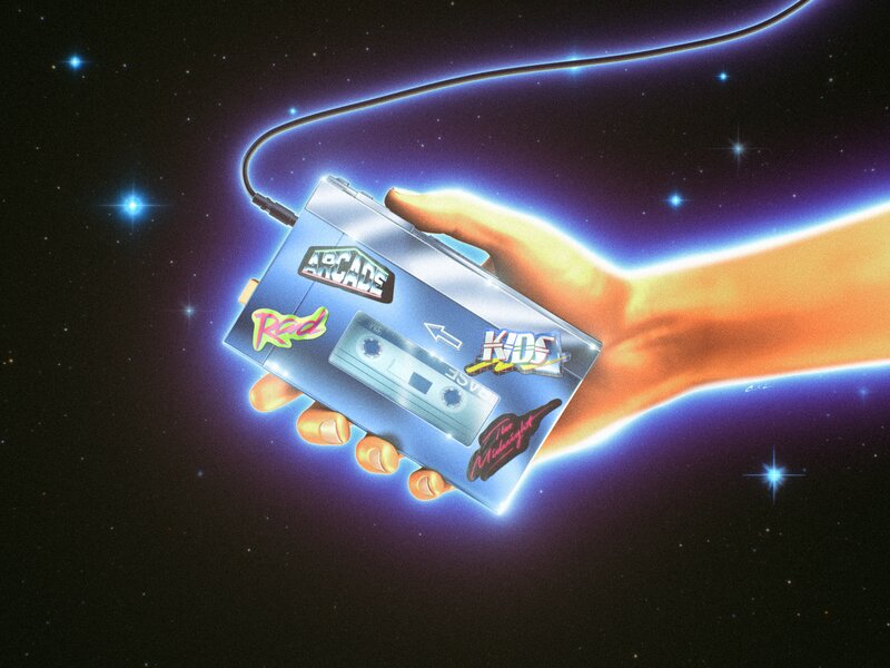Hand Holding Cassette Player