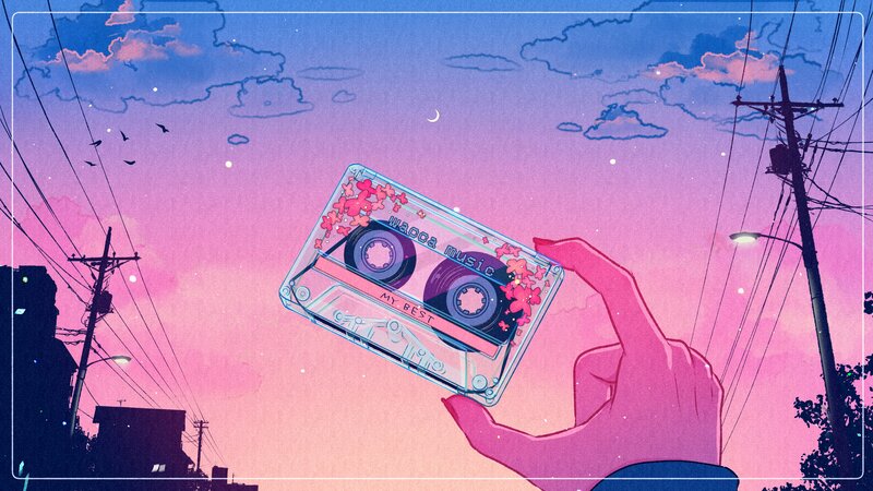 Hand Holding Cassette Tape — Pink