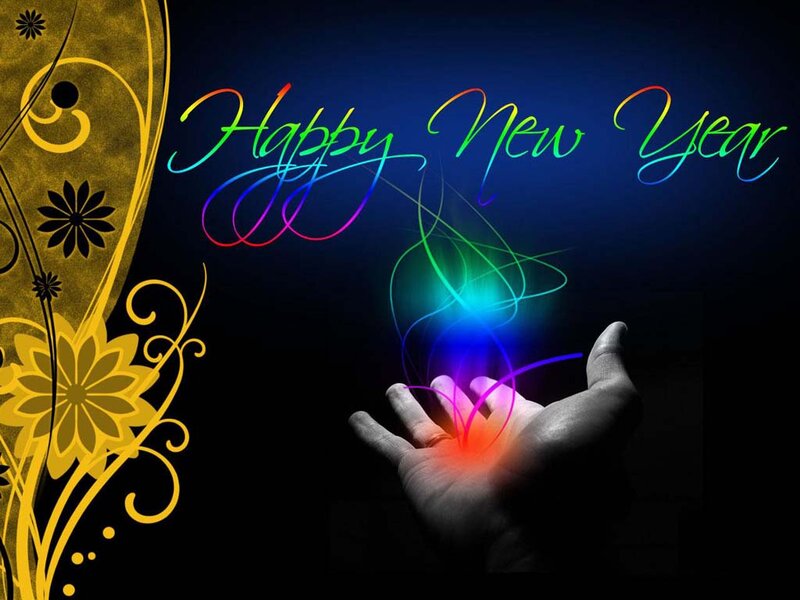 Hand Holding Colorful Light — Black