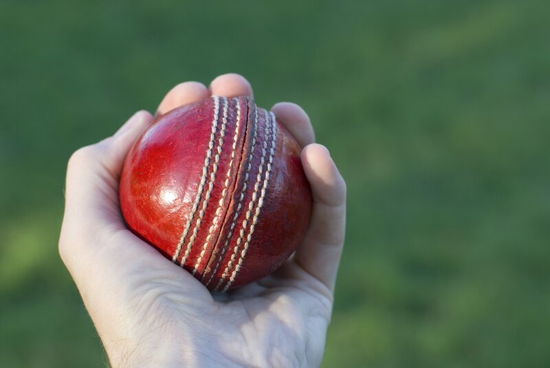 Hand Holding Cricket Ball