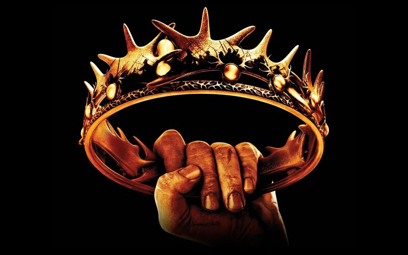 Hand Holding Crown — Gold, Dramatic, Digital Art, Black Background