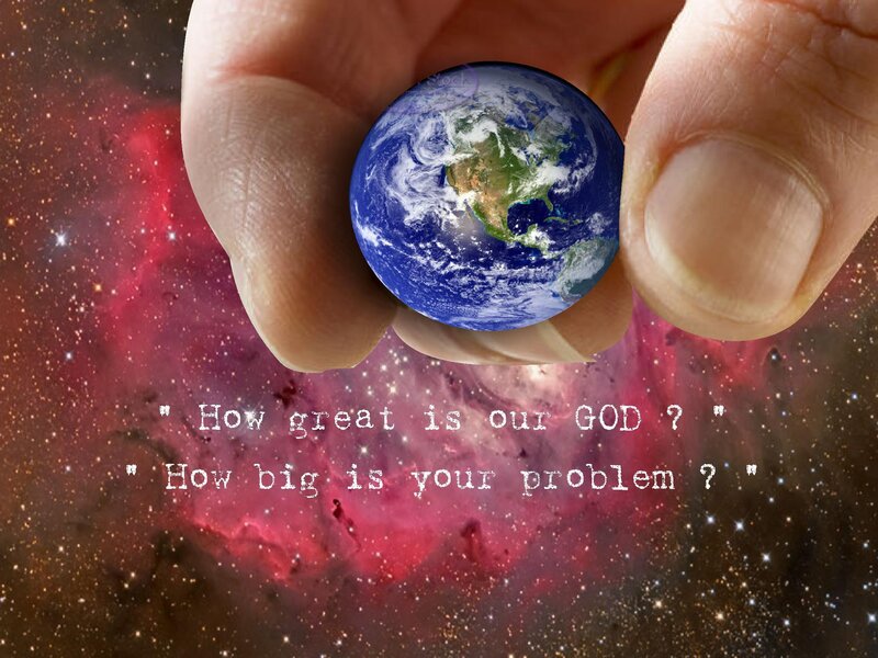 Hand Holding Earth — Red