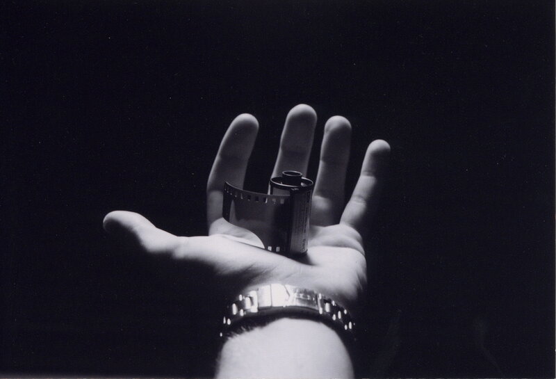 hand holding film roll