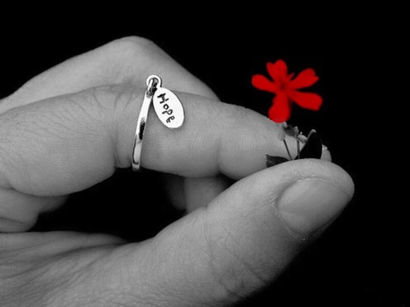 Hand Holding Flower — Black, Dramatic, Photograph