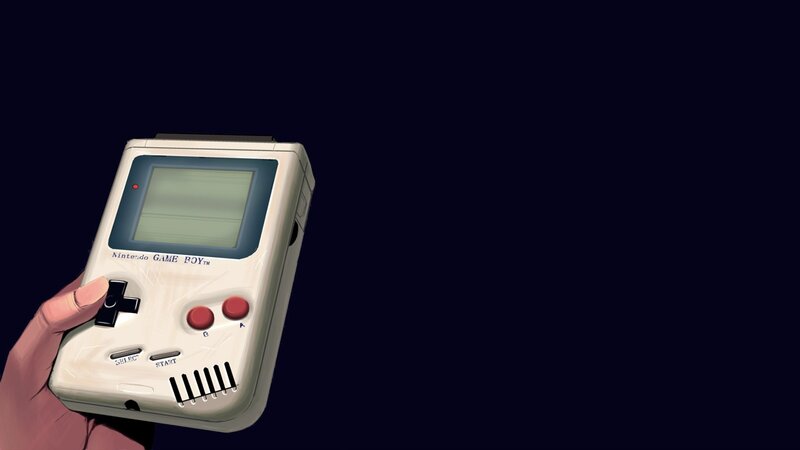Hand Holding Game Boy — White