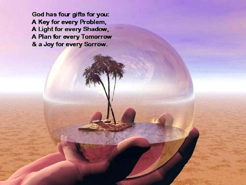 Hand Holding Glass Sphere