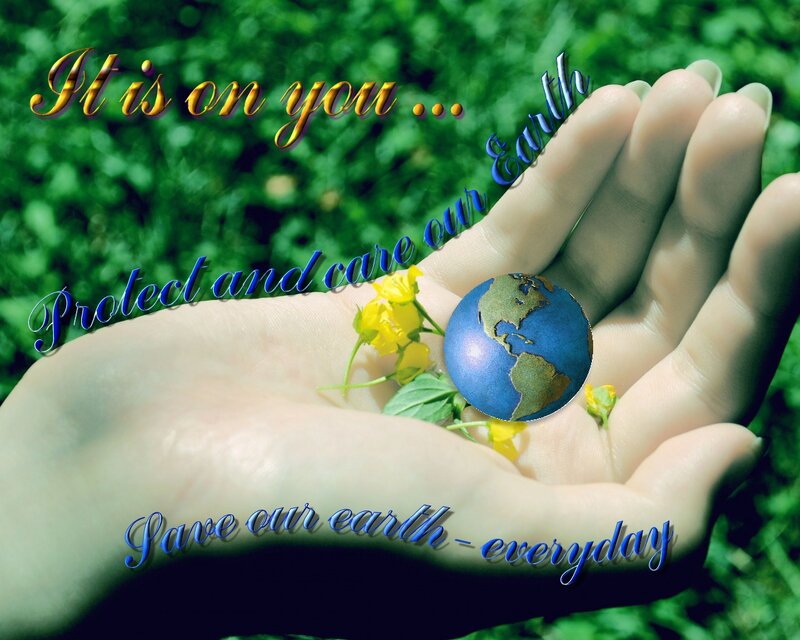 Hand Holding Globe — Green, Peaceful