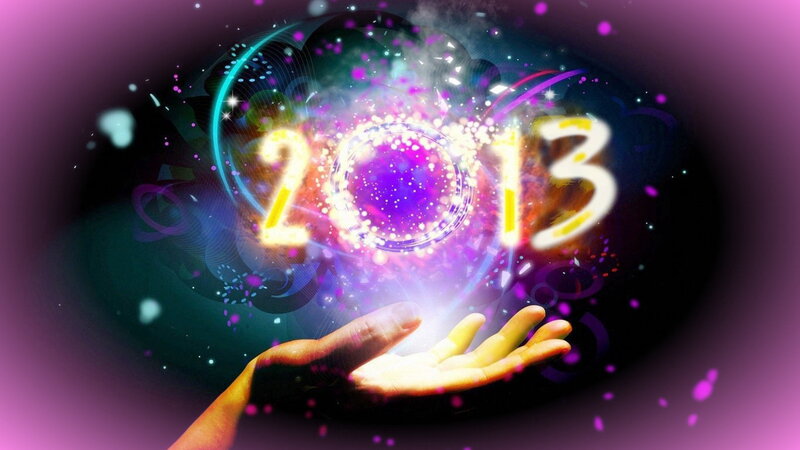 Hand Holding Glowing Numbers — Purple, Magical