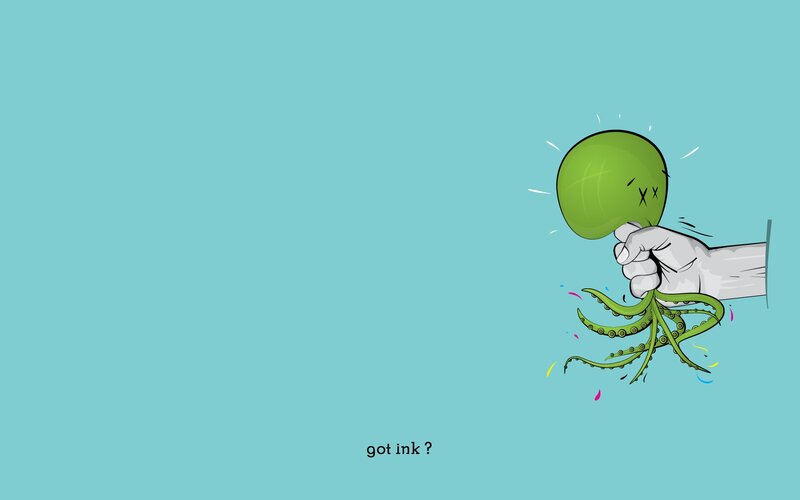 hand holding green octopus