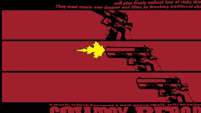 Hand Holding Gun — Red, Dramatic