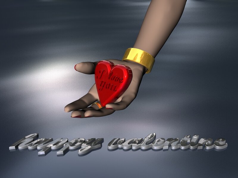 hand holding heart valentine