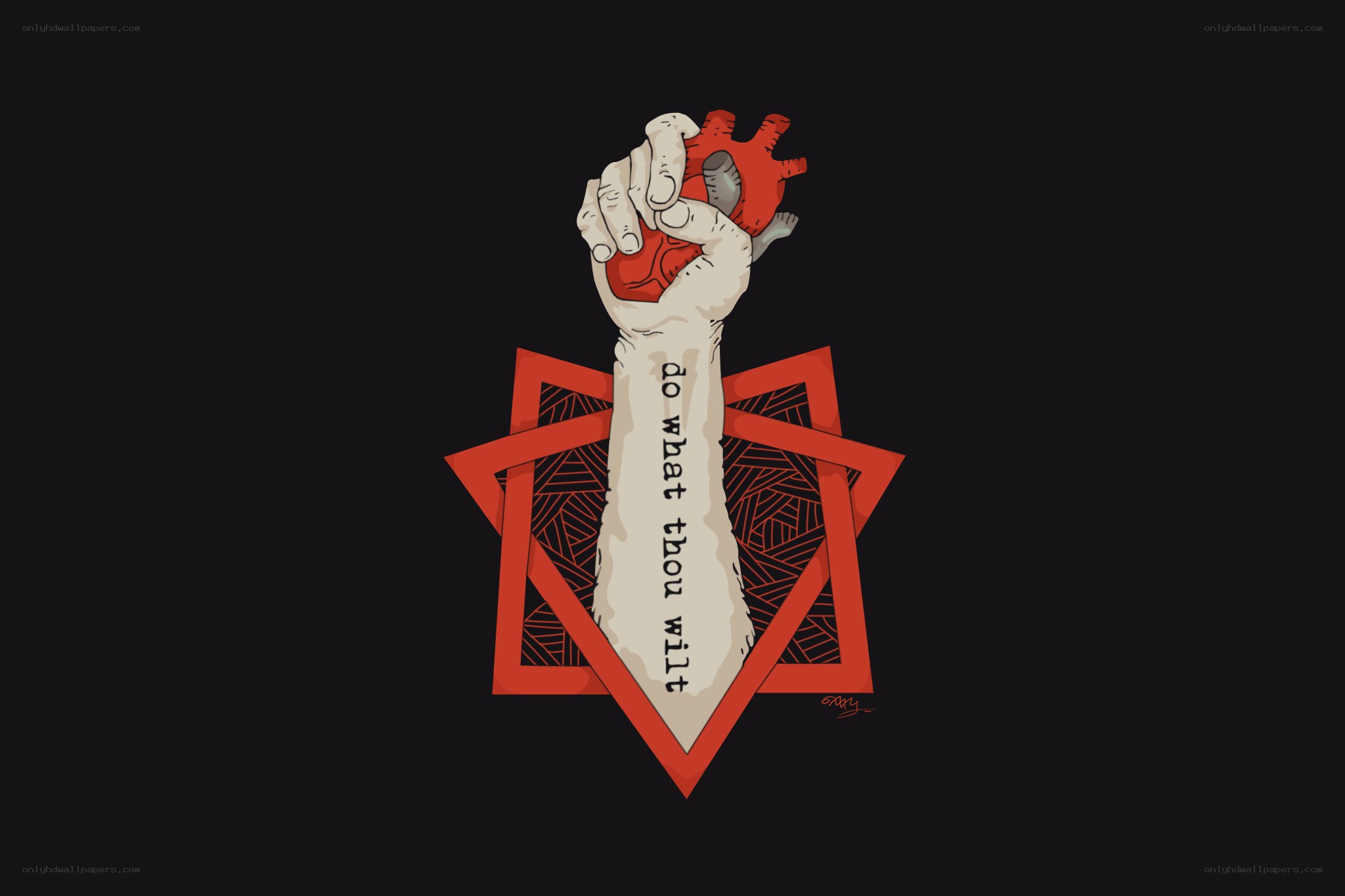 hand holding heart with text