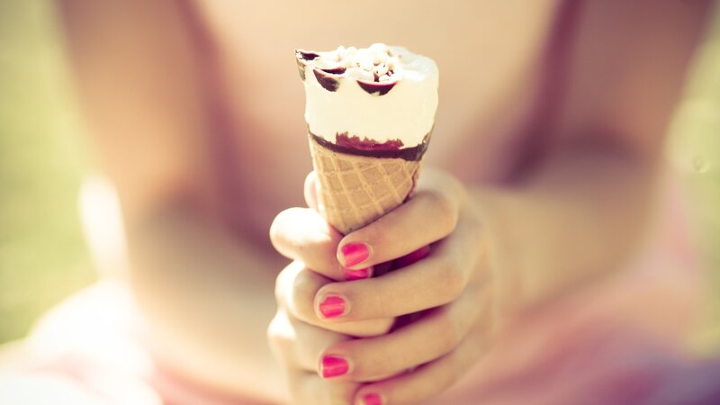 Hand Holding Ice Cream