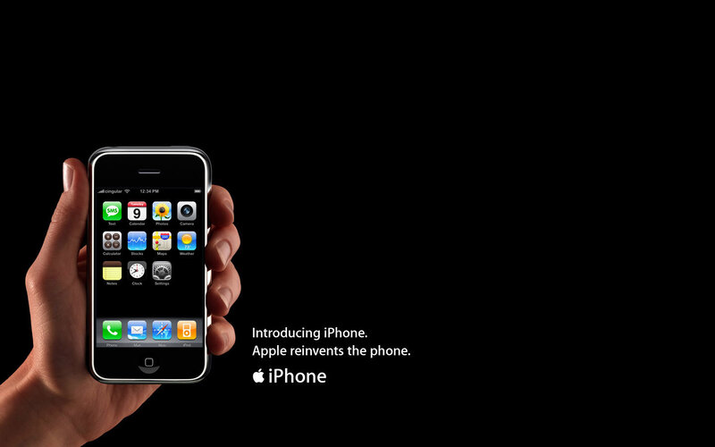 Hand Holding IPhone — Black, Dramatic