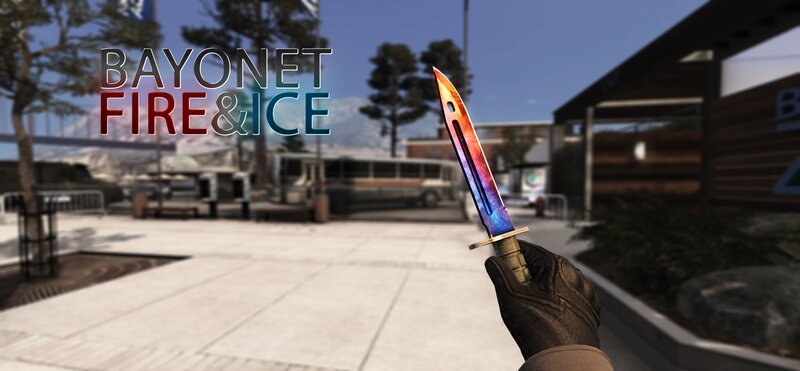 Hand Holding Knife — Blue