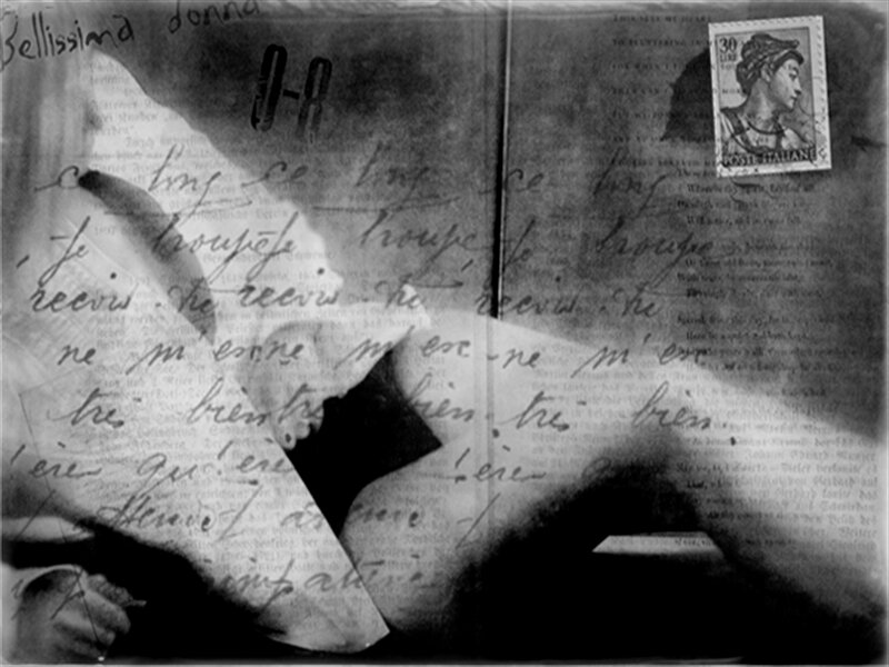 Hand Holding Letter — Black