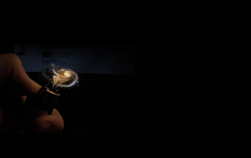 Hand Holding Lighter — Black, Dark