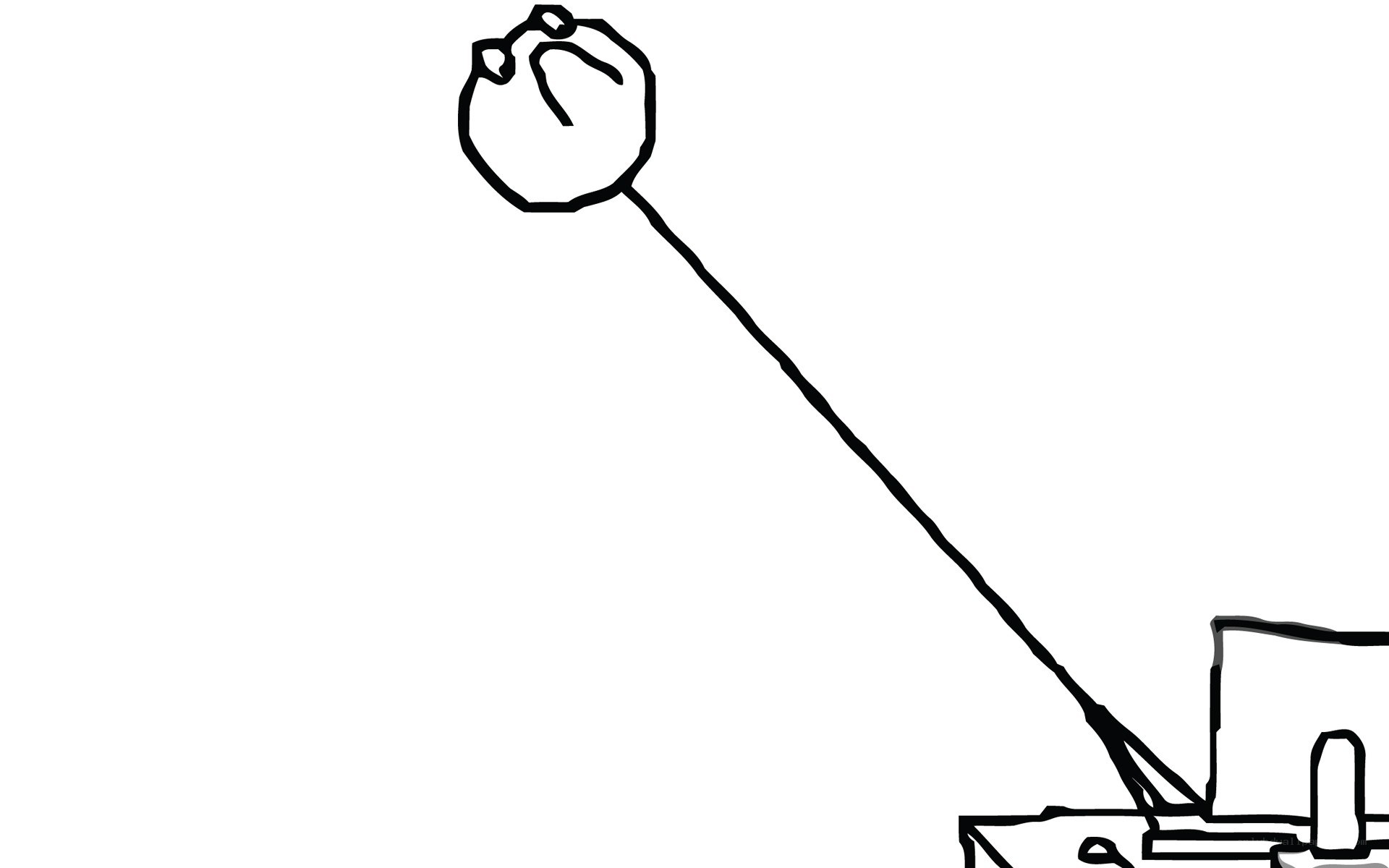 hand holding long object