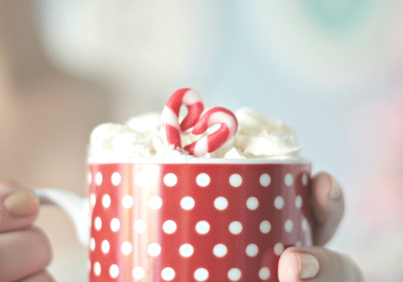 Hand Holding Mug — Red