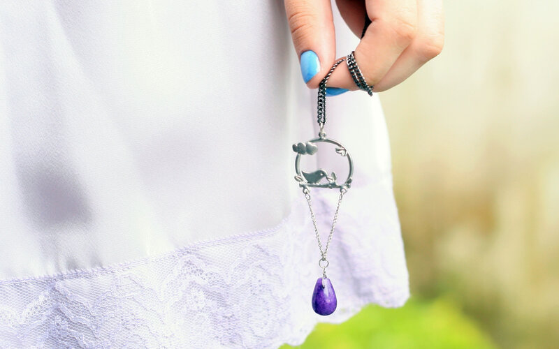 Hand Holding Necklace