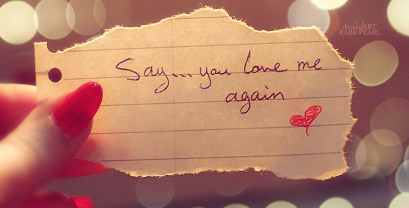 Hand Holding Note — Red, Romantic