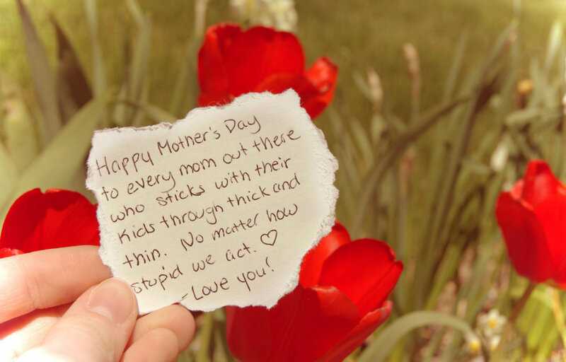 Hand Holding Note — Red, Sentimental