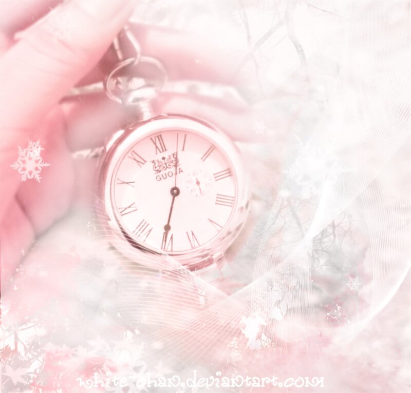 Hand Holding Pocket Watch — Pink, Dreamy