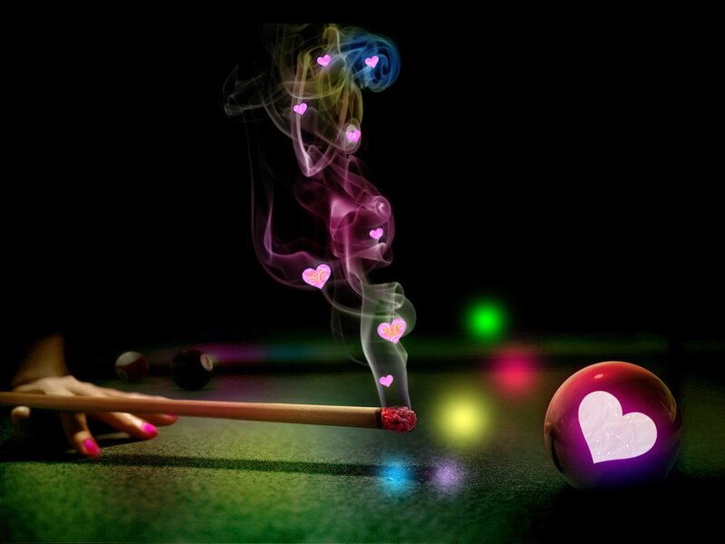 Hand Holding Pool Cue