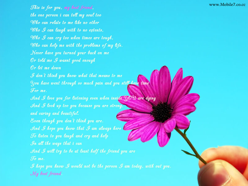 Hand Holding Purple Flower — Blue