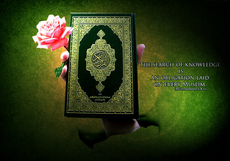 Hand Holding Quran and Rose