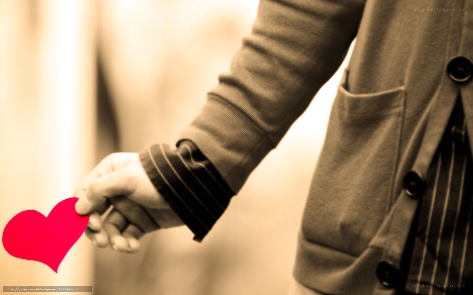 hand holding red heart