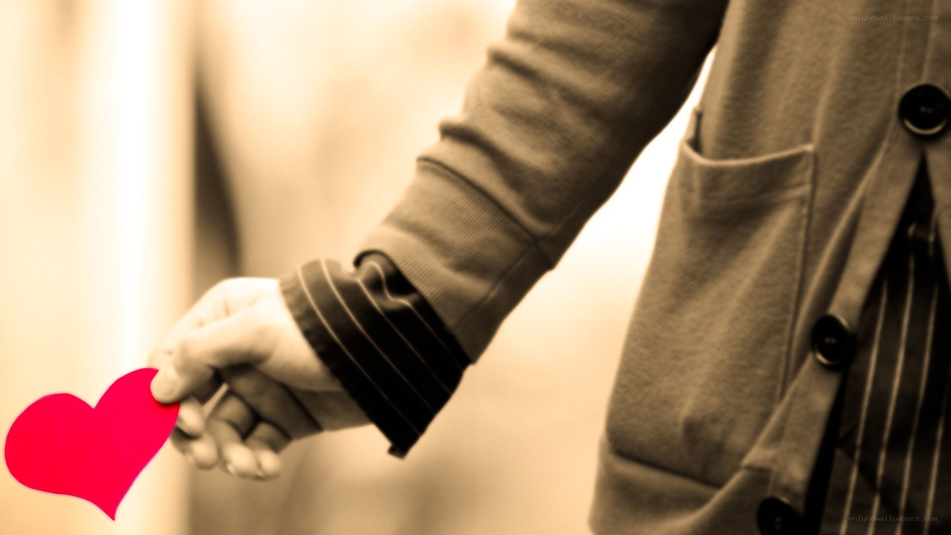 hand holding red heart