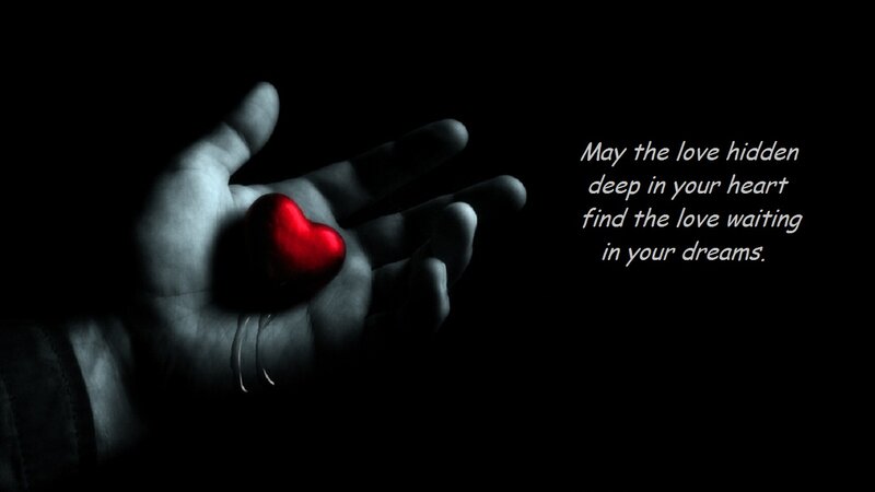 Hand Holding Red Heart — Black, Dramatic
