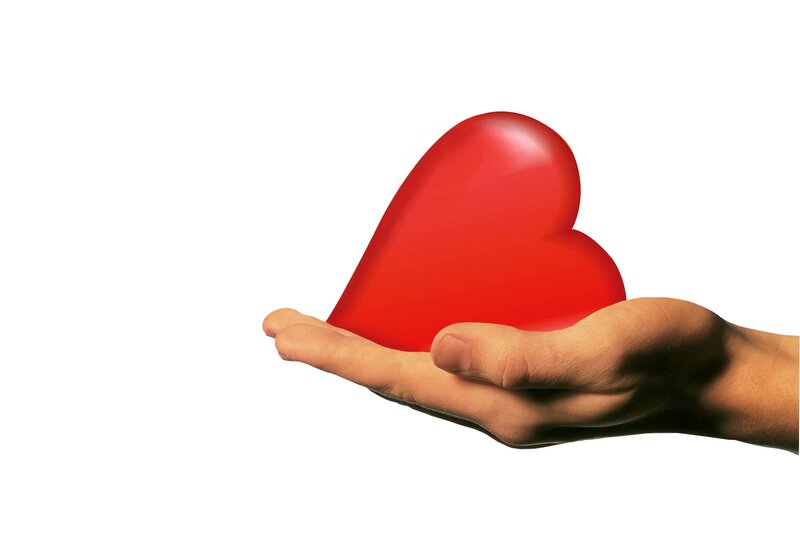 Hand Holding Red Heart — Calm