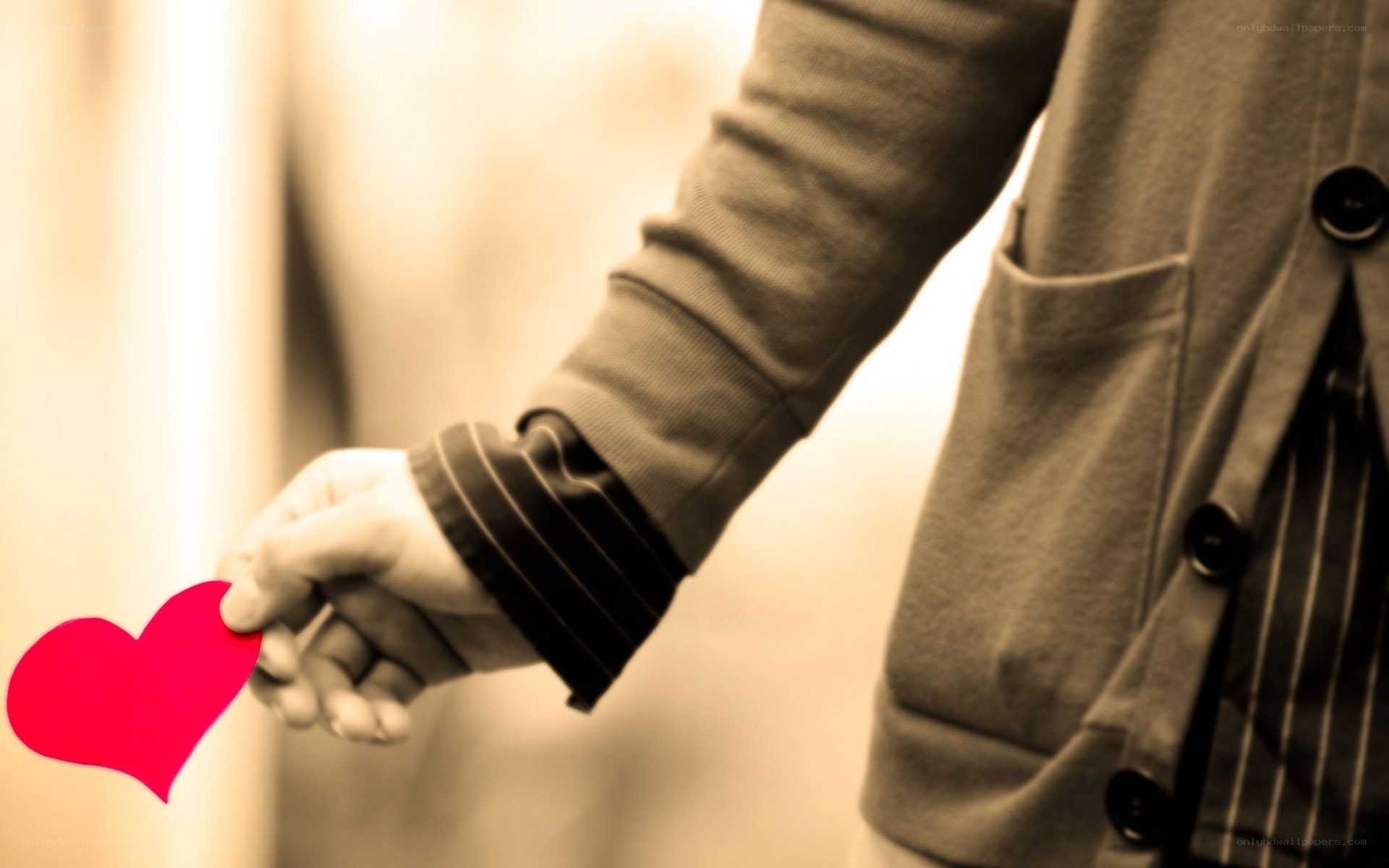 hand holding red heart