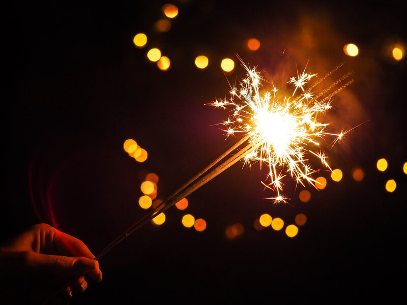 Hand Holding Sparkler