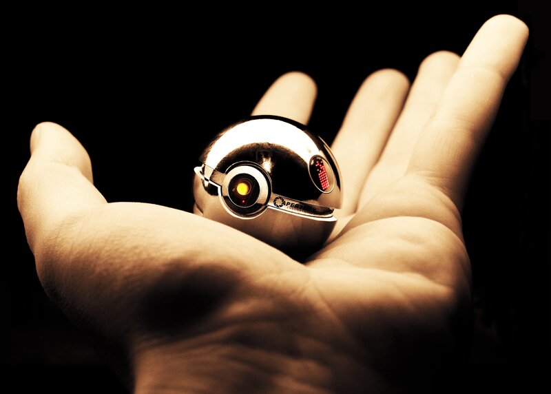Hand Holding Spherical Device